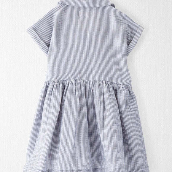 Little Planet Toddler Organic Cotton Gauze Striped Dress - Picture 3 of 7